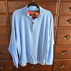 Men's Orvis Pullover Quarter Zip Light Blue Size XL